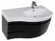 Aquanet Тумба с раковиной Опера 1-115 R с ящиком черная (169659) – фотография-14