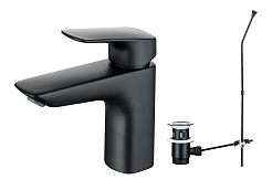 Aquatek Смеситель для раковины Вега AAQ1011MB матовый черный – фотография-2