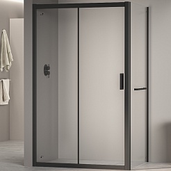 RGW Душевой уголок Passage PA-76-1B (PA-016B + Z-060-2B) 160x90 профиль черный стекло прозрачное – фотография-1