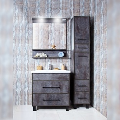 Бриклаер Зеркало для ванной Чили / Куба 80 цемент – фотография-7