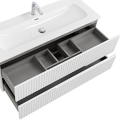 Cezares Тумба с раковиной Duet-N 120 подвесная CZR-8073-120 ясень белый софт – фотография-4