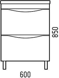 Corozo Мебель для ванной Лиана 60 дуб/графит – фотография-12