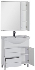 Aquanet Мебель для ванной "Доминика 80" белая (171328) – фотография-3