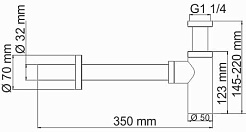 WasserKRAFT Сифон для раковины A094 – фотография-3