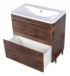 Style Line Мебель для ванной напольная Атлантика 60, Люкс старое дерево, PLUS – фотография-6