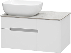 Misty Тумба с раковиной Роял 80 подвесная белая матовая – фотография-4