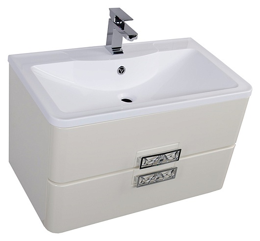 Aquanet Тумба с раковиной Паллада 80 слоновая кость – картинка-7