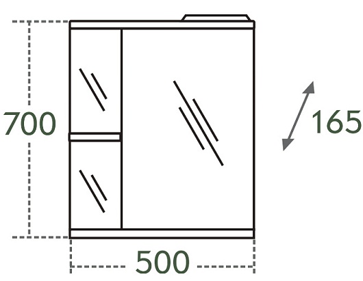СанТа Мебель для ванной Сити Ника 50 R с ящиком – фотография-10