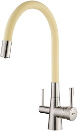 Lemark Смеситель для кухни Comfort LM3075BN-Beige бежевый/никель – фотография-1