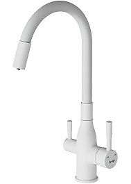 Frap Смеситель для кухни H69 F4396-8 белый – фотография-1