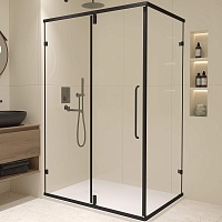 RGW Душевой уголок Classic CL-46B 120x80 профиль черный стекло прозрачное