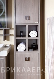 Бриклаер Пенал для ванной Хоккайдо 40 серая лиственница – фотография-2