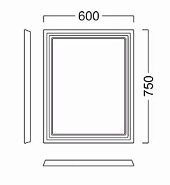 Kerama Marazzi Зеркало Pompei 60 черное – фотография-2