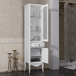 Opadiris Шкаф-пенал для ванной Лоренцо 45 белый R – фотография-2