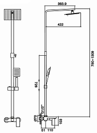 Mixline Душевая стойка 553213 чёрная – фотография-3