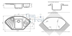 Granfest Мойка кухонная Corner GF-C1040E Салатовый угловая – фотография-2