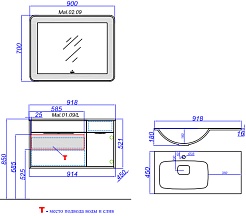 Aqwella Мебель для ванной Malaga 90 L – фотография-6