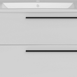 ASB-Mebel Мебель для ванной Тида 80 подвесная белая – фотография-7