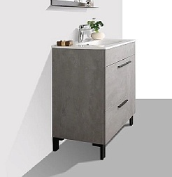 Parly Тумба с раковиной Gill 80 цементно-серый – фотография-3