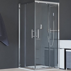 RGW Душевой уголок Hotel HO-31 80x80 профиль хром стекло прозрачное – фотография-1
