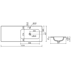 Sancos Тумба с раковиной Very 120 R beige soft раковина Grace 121 R CN7021 – фотография-7