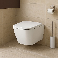 Azario Унитаз подвесной Cascad AZ-2303-A безободковый белый – фотография-2