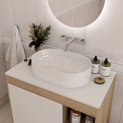 Teymi Раковина накладная в ванную Martta 50 глянцевая белая T52101 – фотография-5