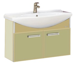 Misty Тумба для умывальника Джулия 85 подвесная бежевая – фотография-1