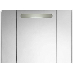 Водолей Зеркальный шкаф "Флорена 100" белый – фотография-1