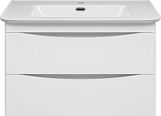 Misty Тумба с раковиной Мираж 80 подвесная белая