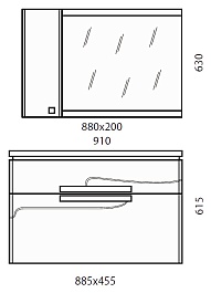  Мебель для ванной "Nota 90" черная – фотография-2