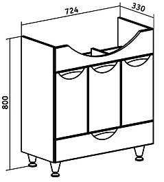 Runo Мебель для ванной Барселона 75 – фотография-5