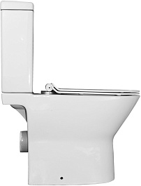 Azario Унитаз-компакт Mons AZ-76004 безободковый с бачком с сиденьем микролифт белый – фотография-5