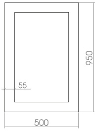 Mixline Зеркало Багет 50 белый глянец – фотография-2