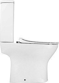 Azario Унитаз-компакт Mist AZ-45 безободковый с бачком с сиденьем микролифт белый – фотография-5