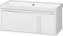 Brevita Мебель для ванной Cascade 100 подвесная белая – фотография-6