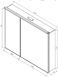 De Aqua Зеркало-шкаф для ванной Алюминиум 100 (AL 506 100 S) серебро – фотография-5