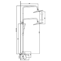 Azario Душевая стойка Alanti AZ-K2332 хром – фотография-4