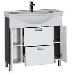 Aquanet Тумба с раковиной "Сити 90" венге (173385) – фотография-3