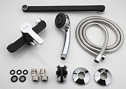 Frap Смеситель для ванны H42 F2242 черный/хром – фотография-3