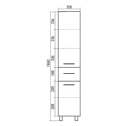 Mixline Пенал для ванной Диамант 35 – фотография-2