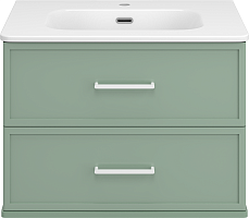 Brevita Тумба с раковиной Verde 70 подвесная зеленая