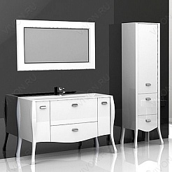 Aquanet Тумба с раковиной "Мадонна 120" белая с кристаллами "Swarovski" (168901) – фотография-3