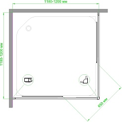 Royal Bath Душевой уголок RB 1212HPD-T-BL 120х120х185 – фотография-5