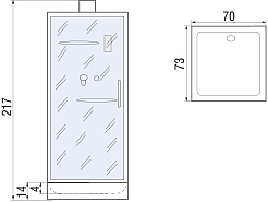 River Душевая кабина MOERO 70/73/15 б/к – фотография-17