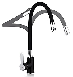 Frap Смеситель для кухни H42 F4042 черный – фотография-2