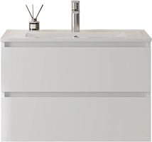 Teymi Тумба с раковиной Laina 75 подвесная белая матовая