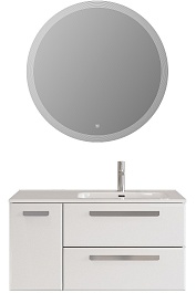 BelBagno Мебель для ванной Eco Cer-N 100-1 R bianco lucido CZR-8095-100-R ручки серые – фотография-1