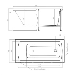 Alex Baitler Акриловая ванна GARDA 170х75 – фотография-2