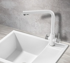 Milacio Смеситель для кухни Ultra MCU.553.WH белый – фотография-5